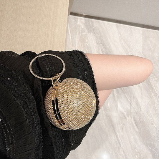 Crystal 3D Clutch with Shoulder Chain