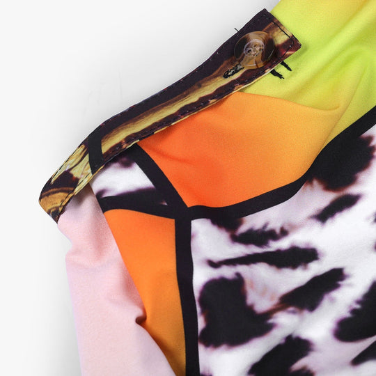 Ashley Dual Tone Maxi Dress with Belt