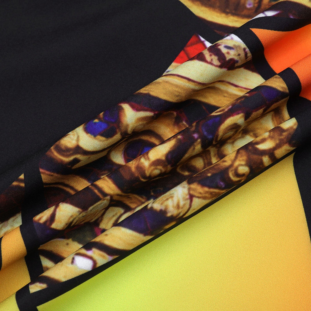 Ashley Dual Tone Maxi Dress with Belt