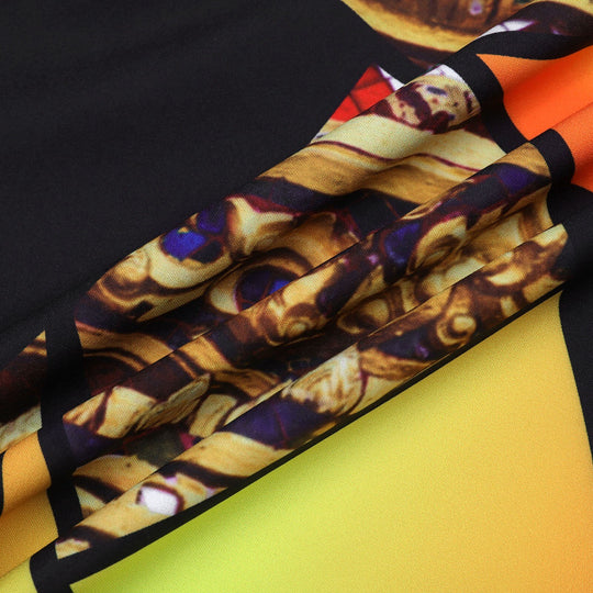 Ashley Dual Tone Maxi Dress with Belt