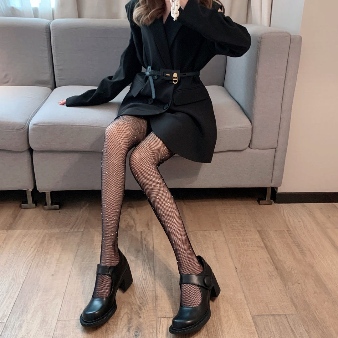 Rhinestone Fishnet Stockings