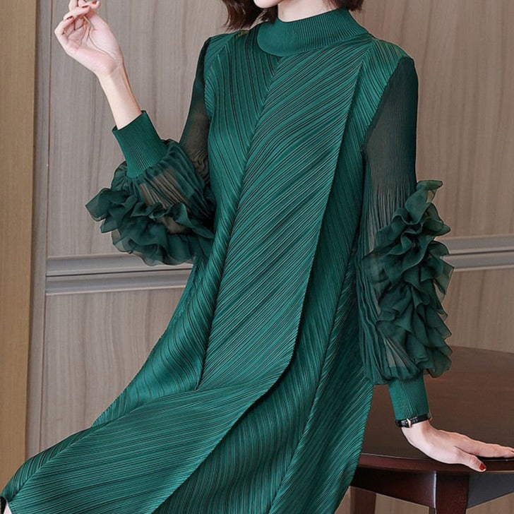Daphne Ruffled Vintage Dress