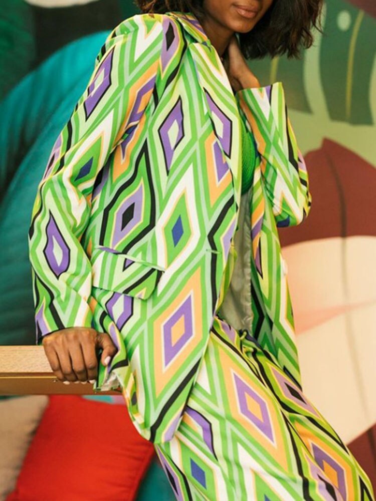 Cleo Printed Blazer and Pants Set