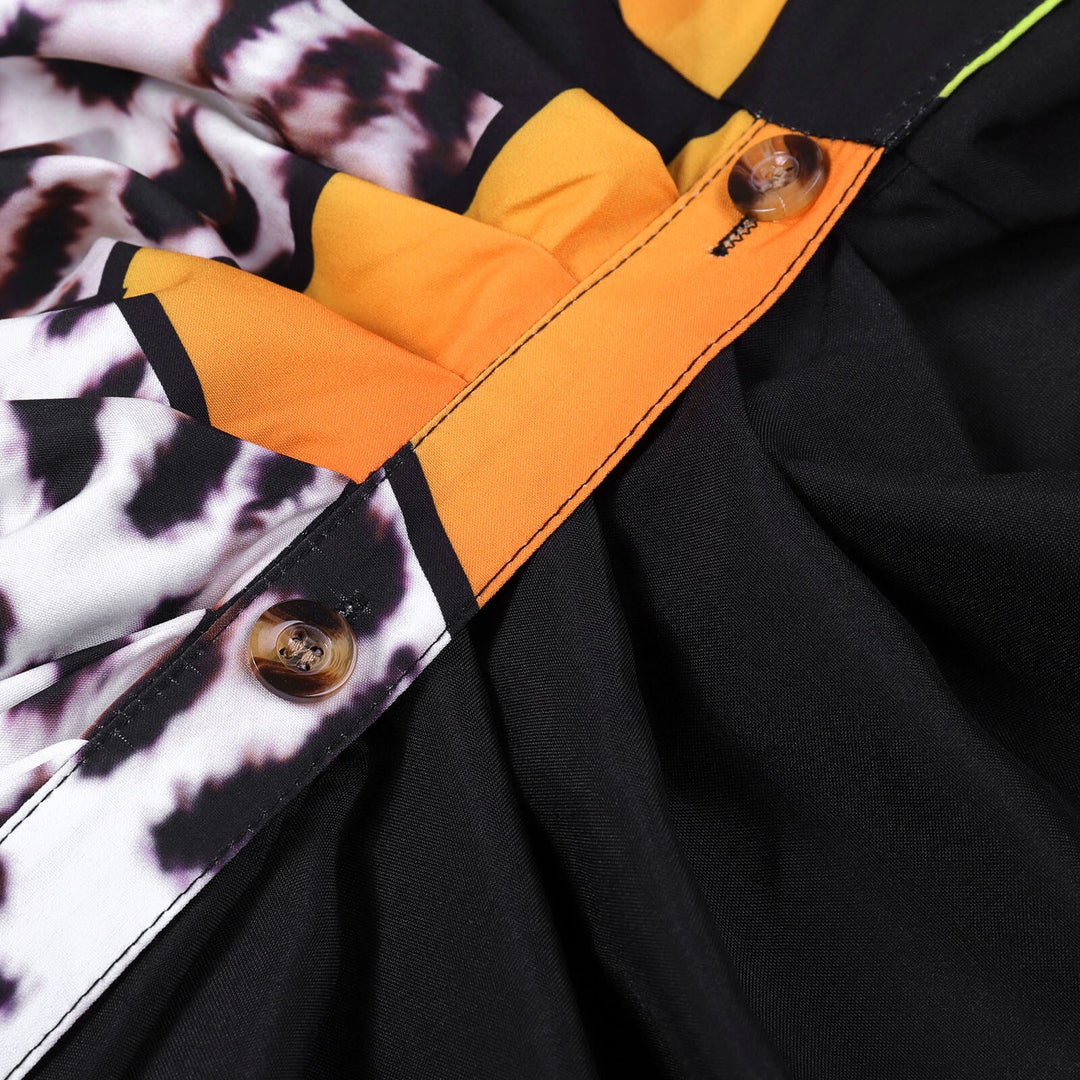 Ashley Dual Tone Maxi Dress with Belt