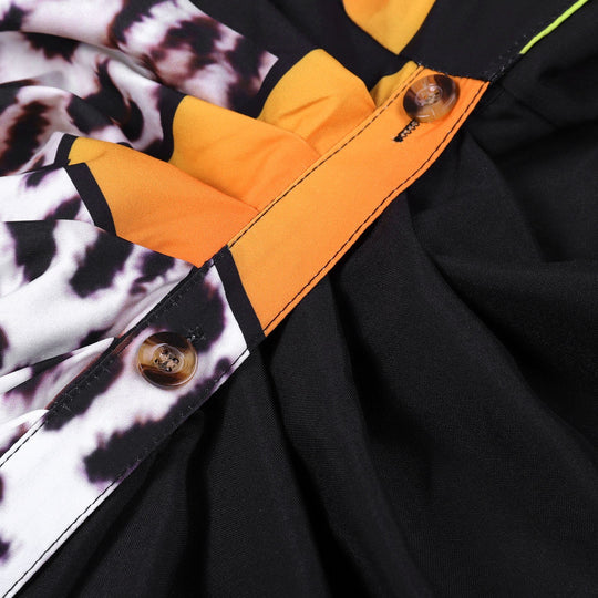 Ashley Dual Tone Maxi Dress with Belt