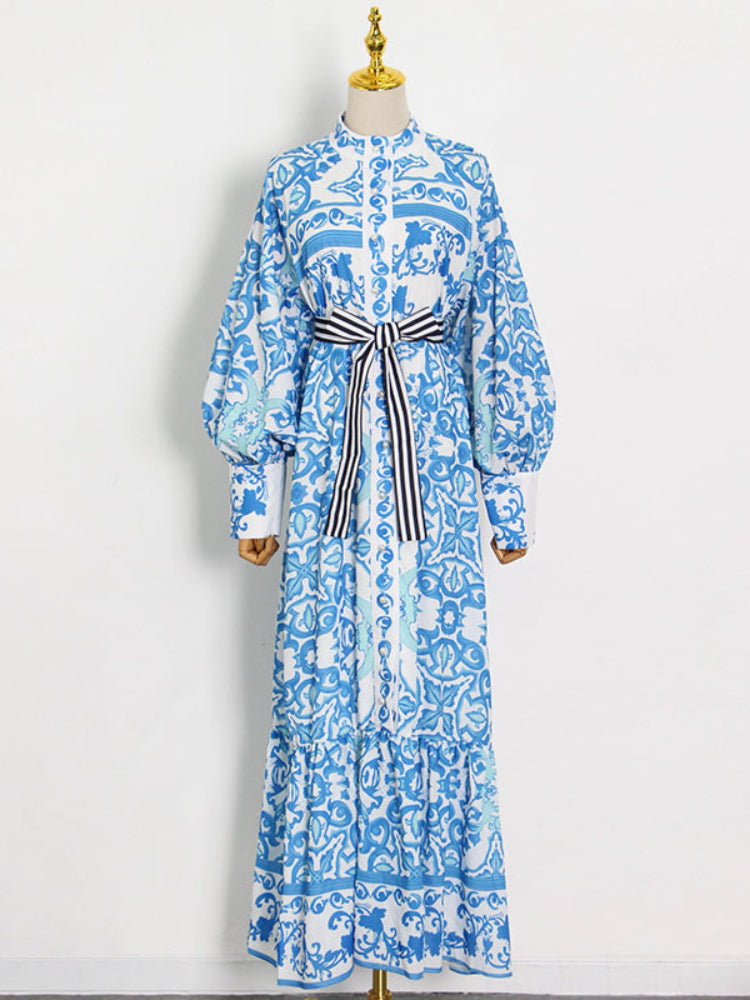 Saisha Bohemian Print Vintage Dress