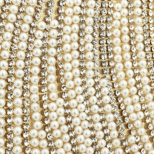 Maisie Rhinestone Clutch with Pearl Detailing