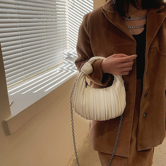 Hobo Pleated Shoulder Bag