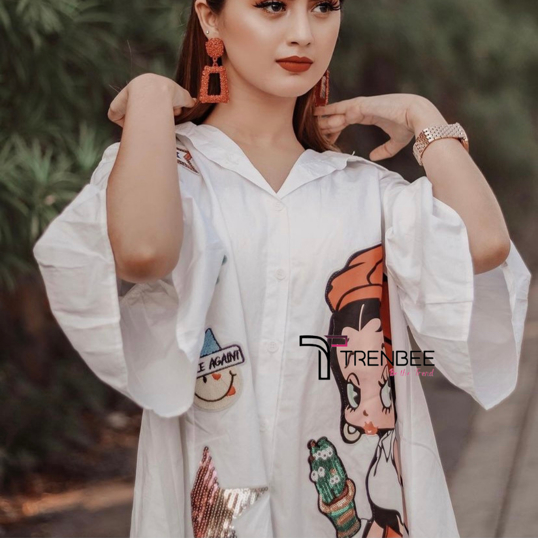 Lily Doll Print Shirt Dress