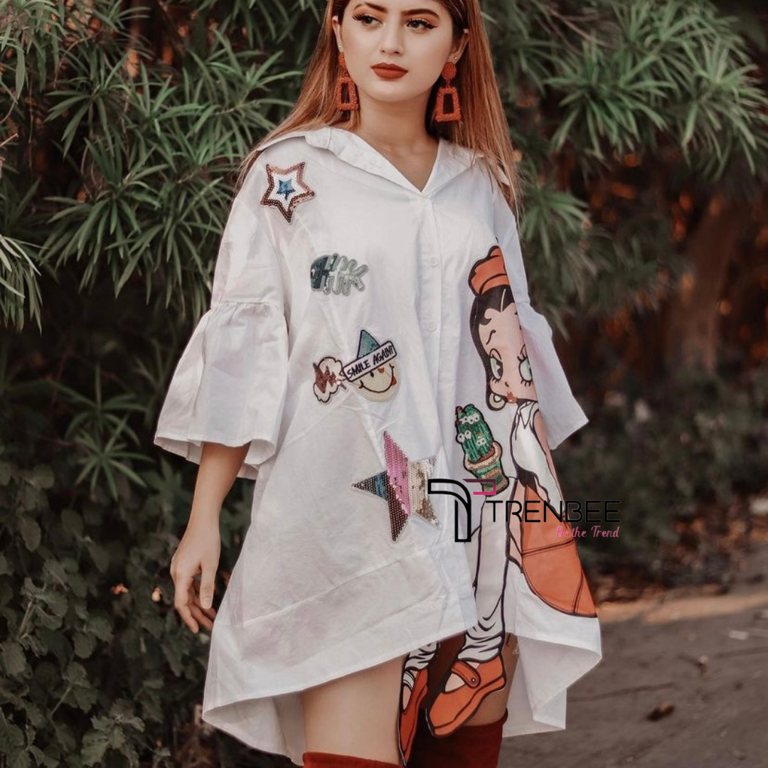 Lily Doll Print Shirt Dress