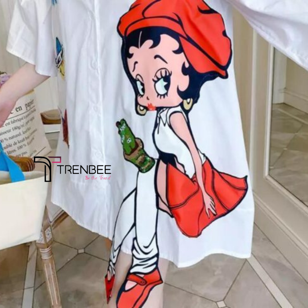 Lily Doll Print Shirt Dress
