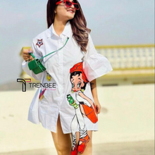 Lily Doll Print Shirt Dress