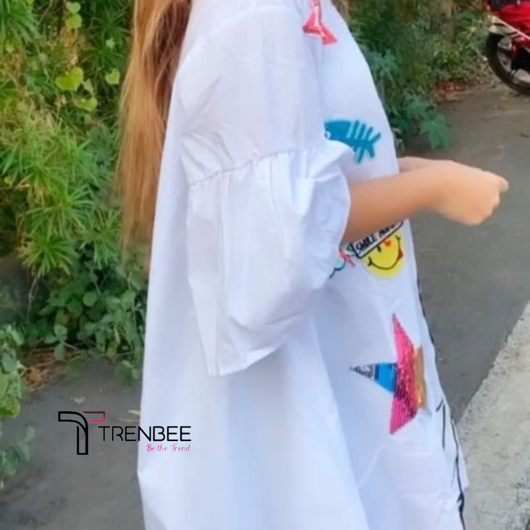 Lily Doll Print Shirt Dress