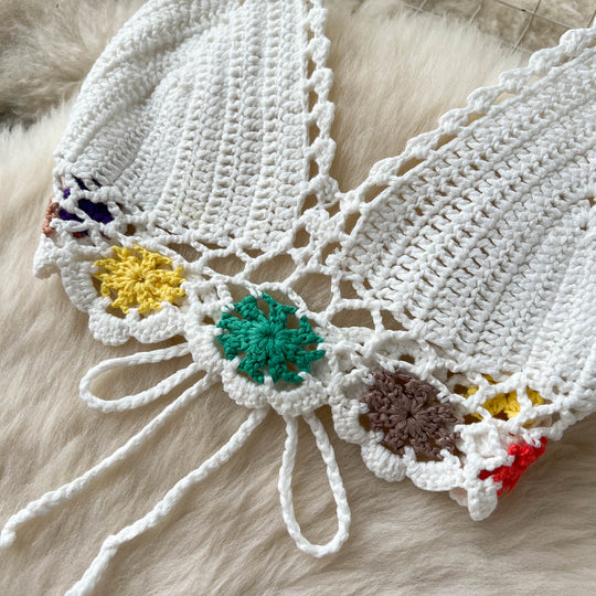 Marella Two Piece Crochet Blouse with Skirt Set