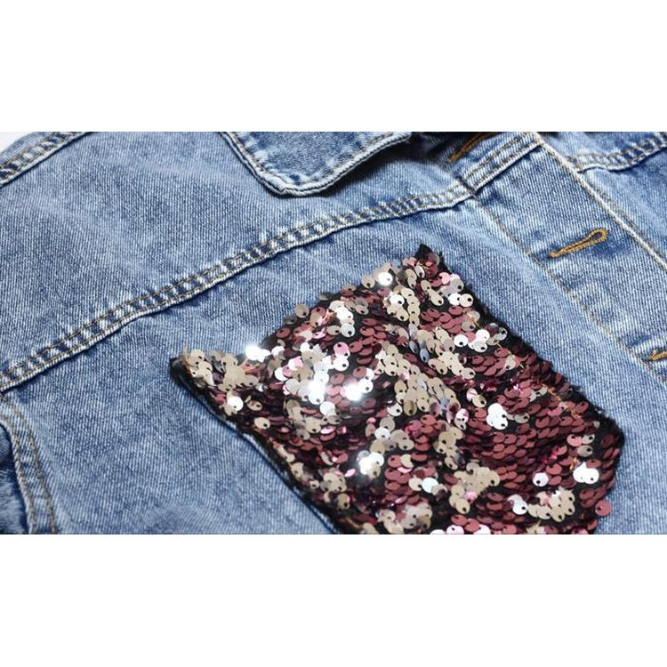 Sequined Denim Jacket