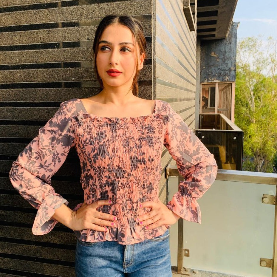 Seychelles Up and Down smocking Top