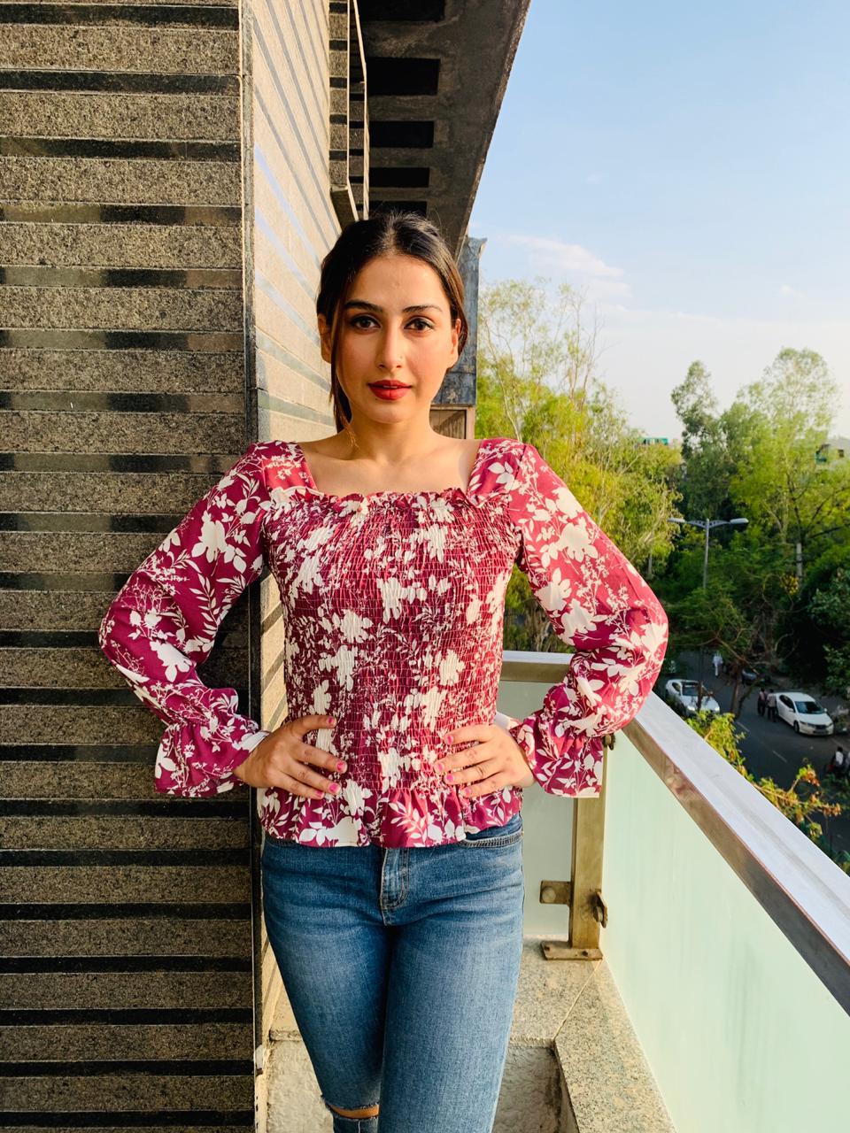 Seychelles Up and Down smocking Top