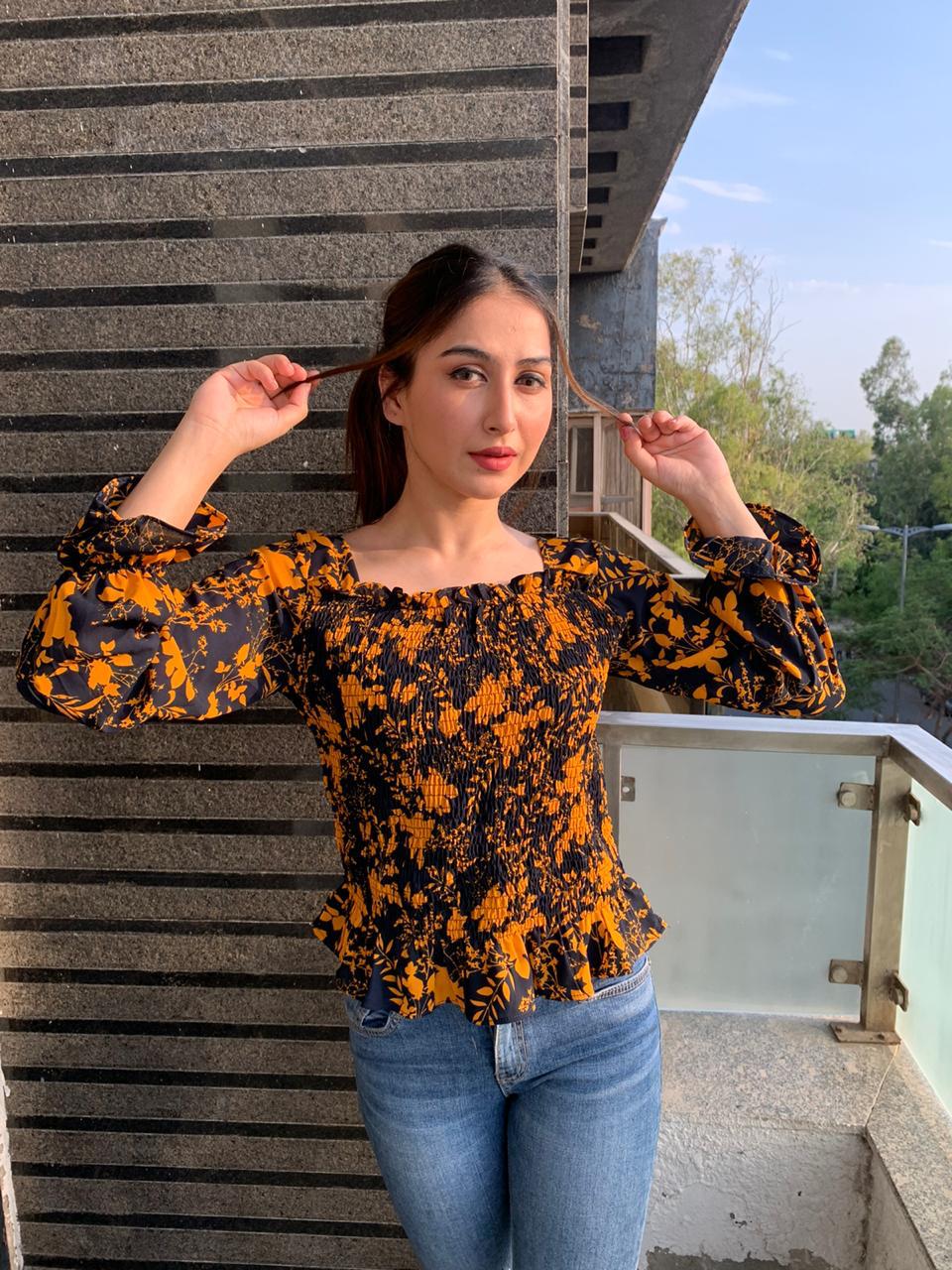 Seychelles Up and Down smocking Top