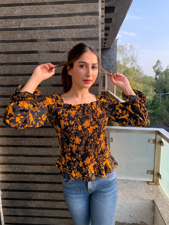 Seychelles Up and Down smocking Top