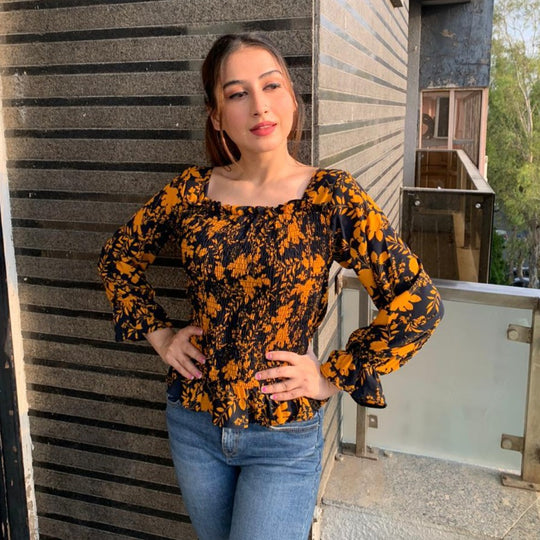 Seychelles Up and Down smocking Top