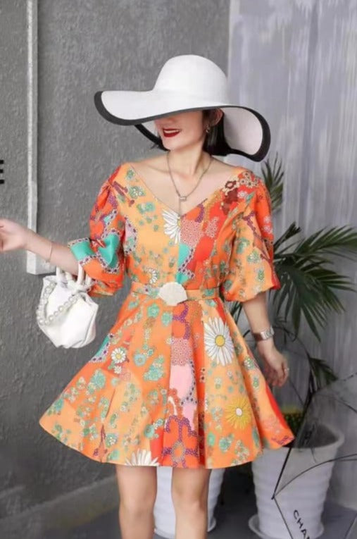 Evelyn Printed Dress