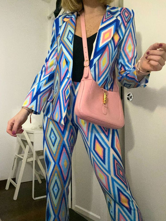 Cleo Printed Blazer and Pants Set