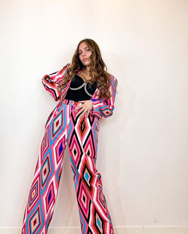 Cleo Printed Blazer and Pants Set