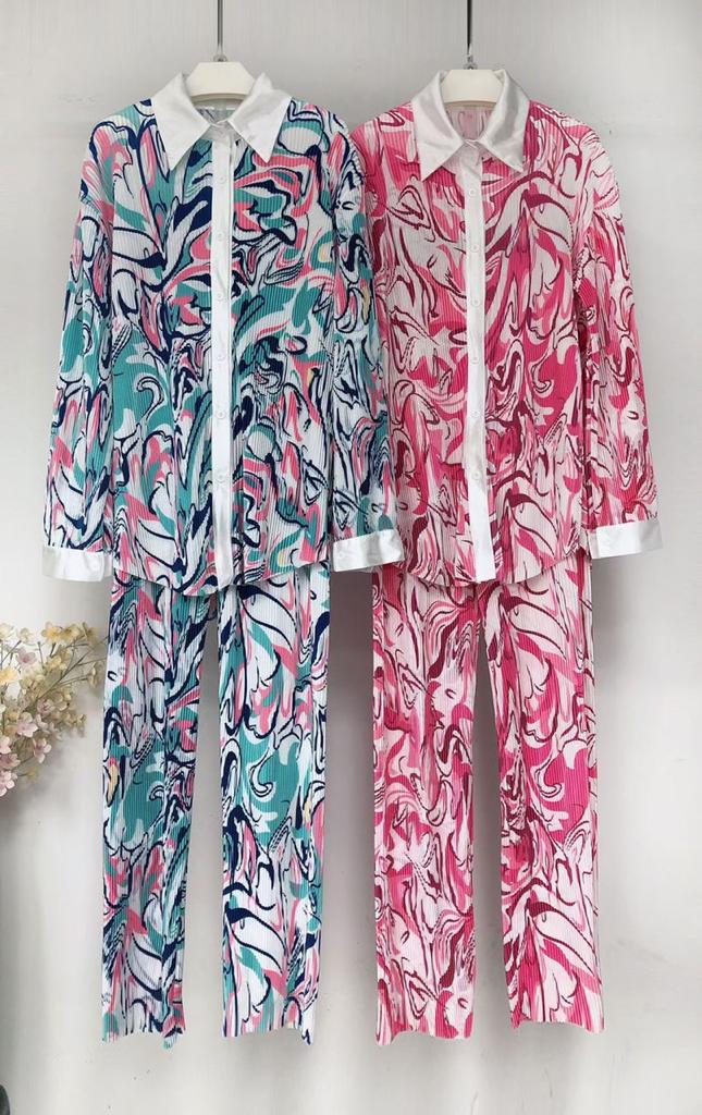 Adele Geometric print Coord Set