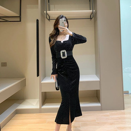 Elizabeth Bodycon Dress with Embellished belt