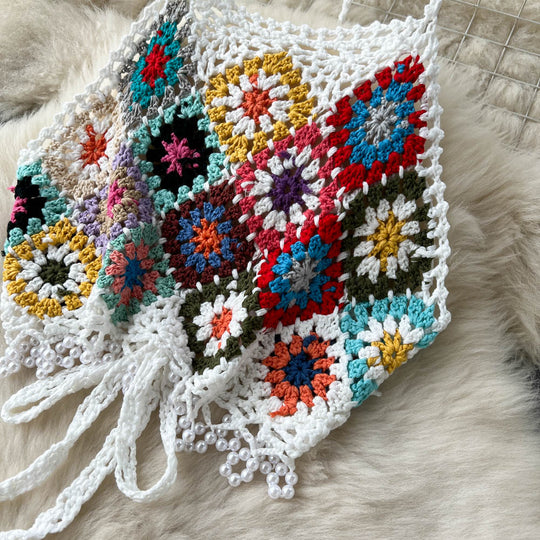 Omura Two Piece Crochet Blouse with Skirt Set