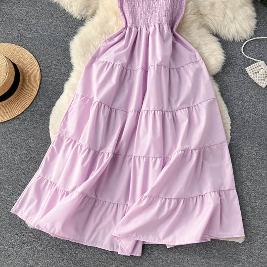 Summer Edging pleated Dress
