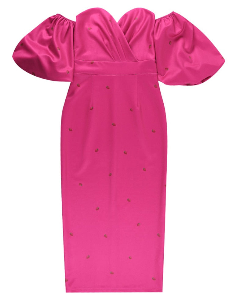 Vienna Mermaid Dress with Lantern Sleeves