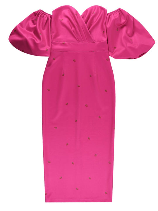 Vienna Mermaid Dress with Lantern Sleeves