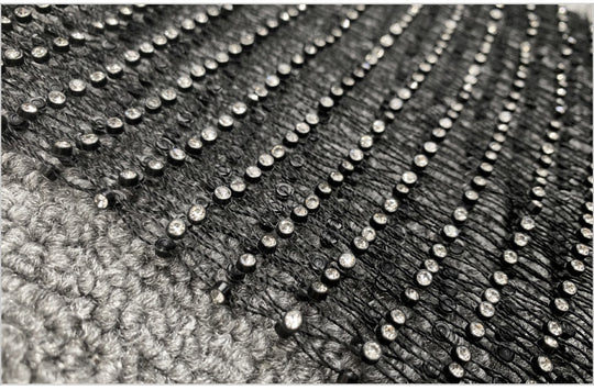 Rhinestone Fishnet Wide Legged Trousers