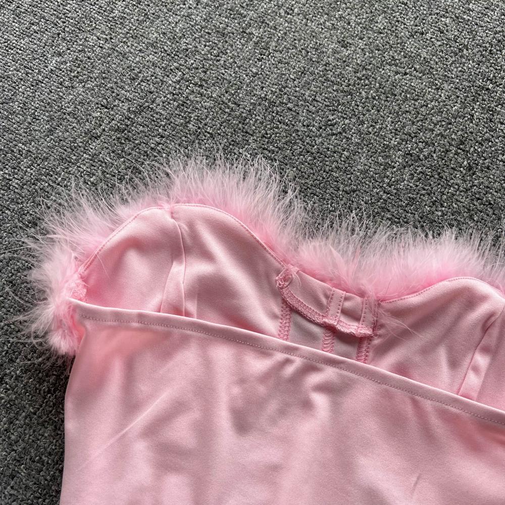 Miranda Strapless Bustier with Feather