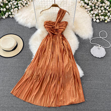 Darcy Halter Neck Strapless Pleated Dress