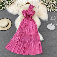 Darcy Halter Neck Strapless Pleated Dress