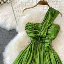 Darcy Halter Neck Strapless Pleated Dress