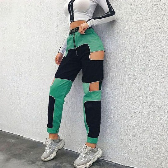 Julia Jewel Cut PatchWork Jogger