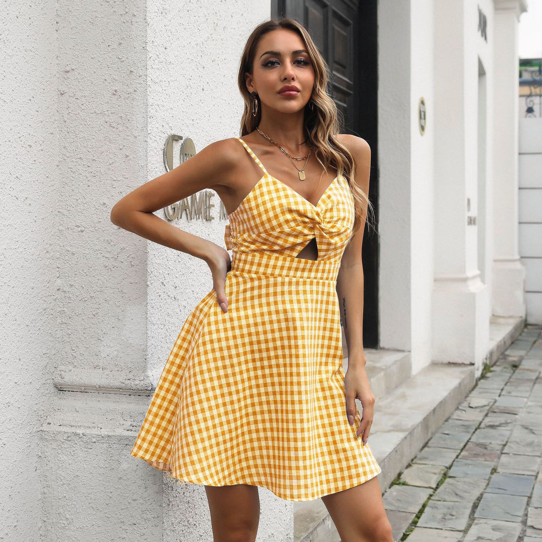 Maria Summer Plaid Dress