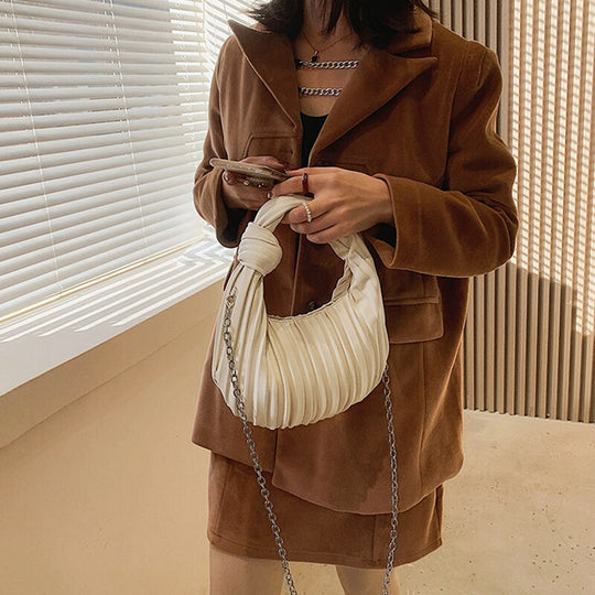 Hobo Pleated Shoulder Bag