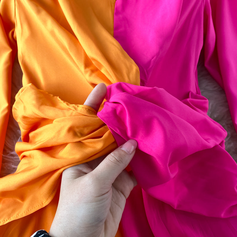 Paisley Color Block Dress