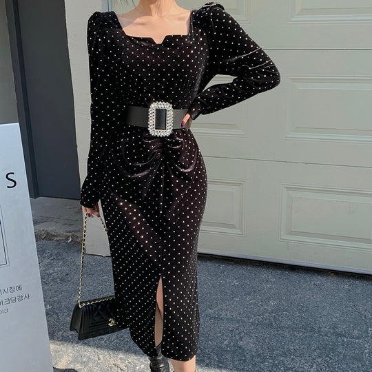 Elizabeth Bodycon Dress with Embellished belt