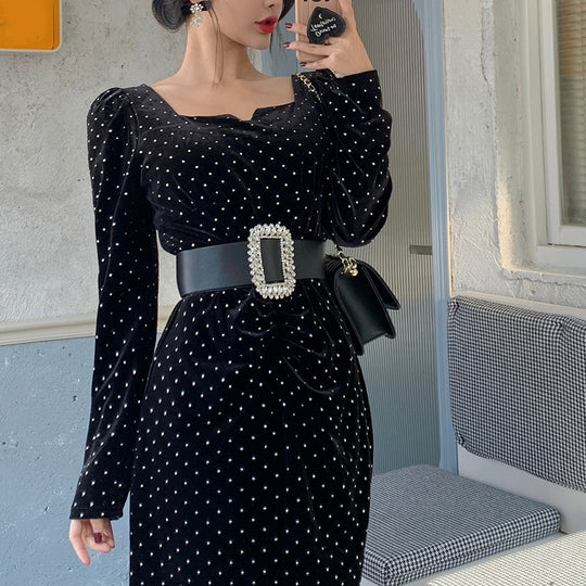 Elizabeth Bodycon Dress with Embellished belt