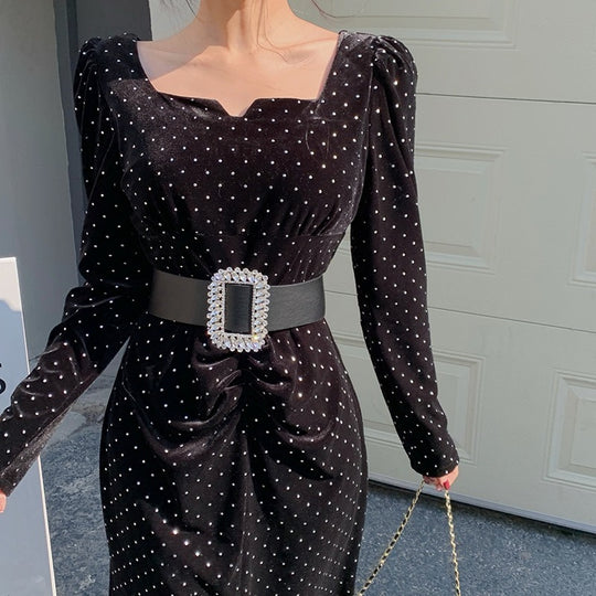 Elizabeth Bodycon Dress with Embellished belt