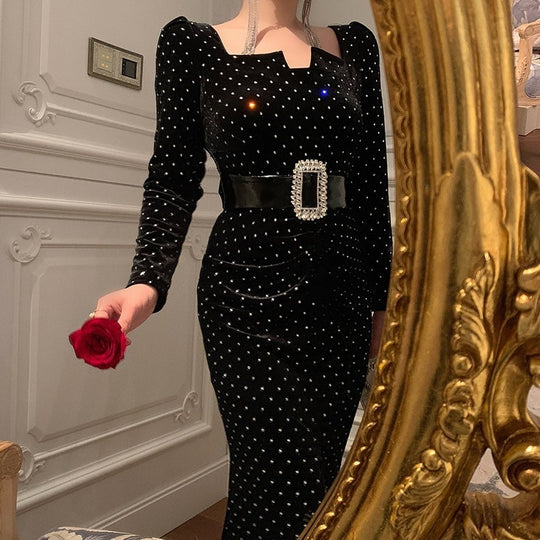 Elizabeth Bodycon Dress with Embellished belt