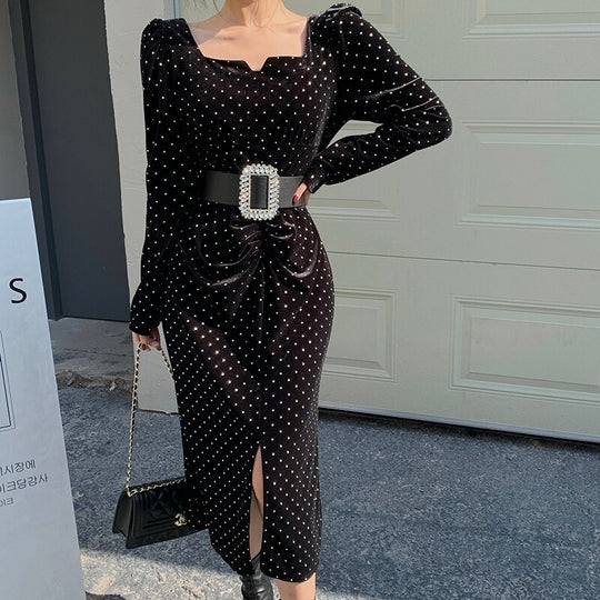 Elizabeth Bodycon Dress with Embellished belt