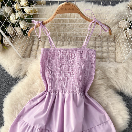 Summer Edging pleated Dress