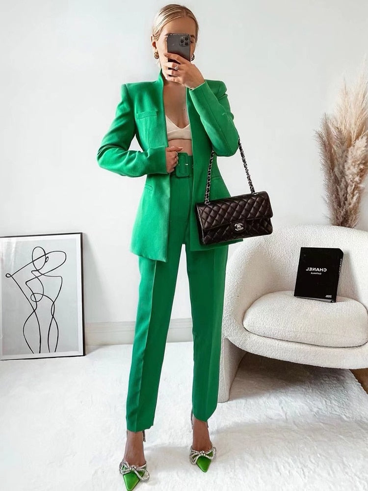 Carrie Blazer and Pant Set