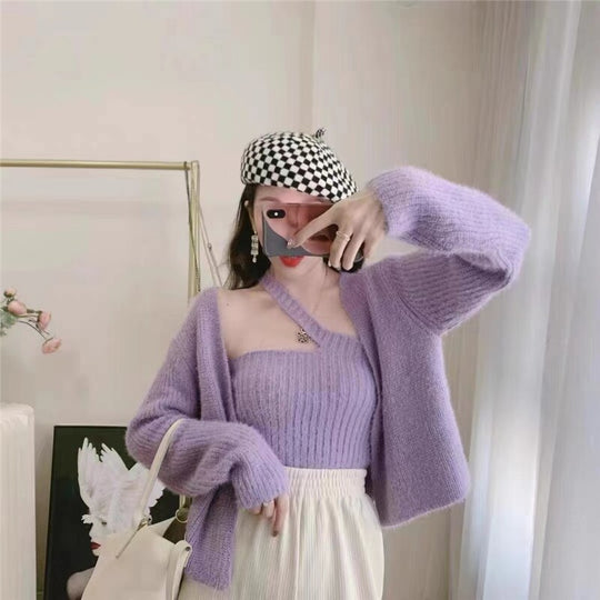 Eira Faux Fur Blouse with Shrug